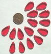 15 20x11mm Red Flat Drops
